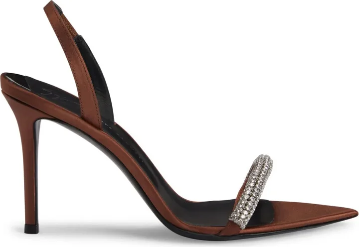 Intriigo Galassia 90mm rhinestone-embellished satin sandals