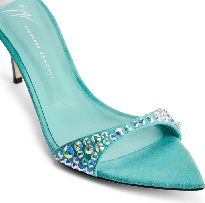 Intriigo Queen 70mm crystal-embellished sandals - Image 4