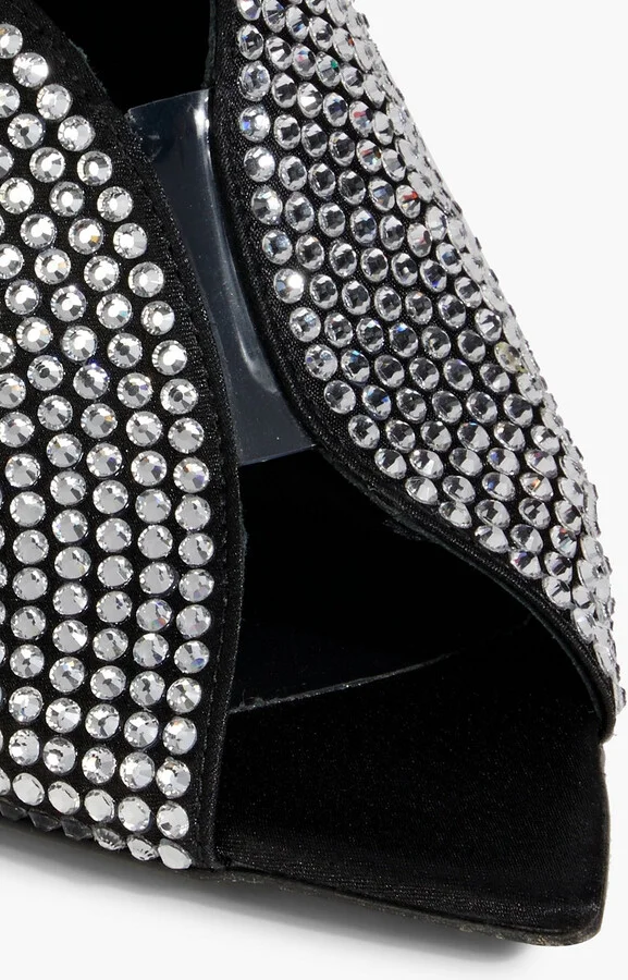 Intriigo Sparkle crystal-embellished satin mules - Image 4