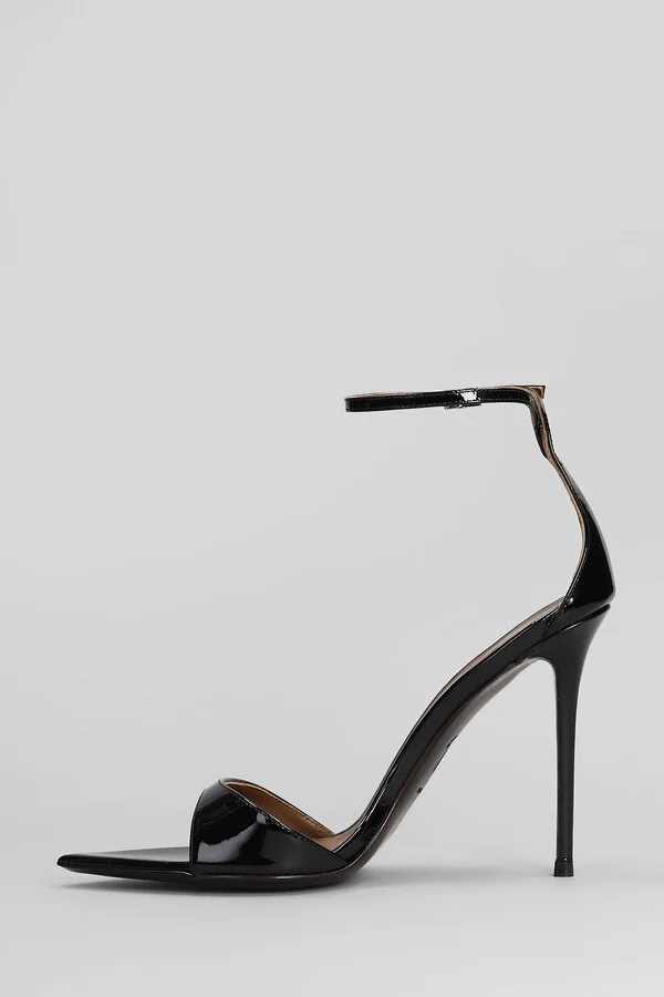 Intriigo Strap 105 Sandals In Black Leather - Image 3