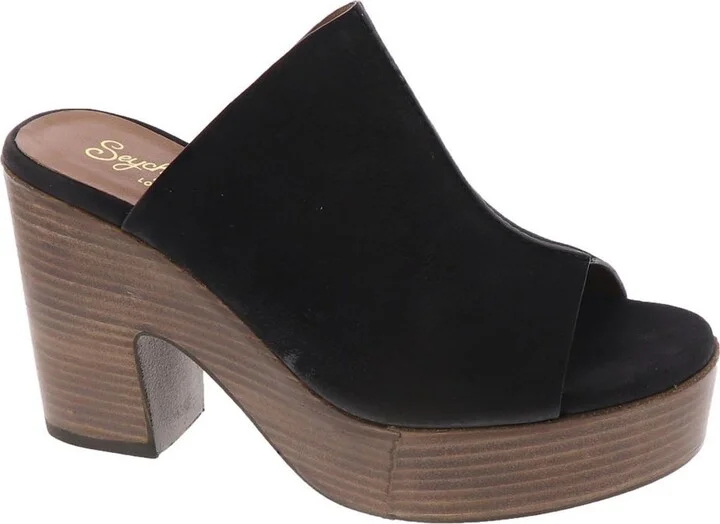 Invigorated Womens Leather Peep Toe Heels