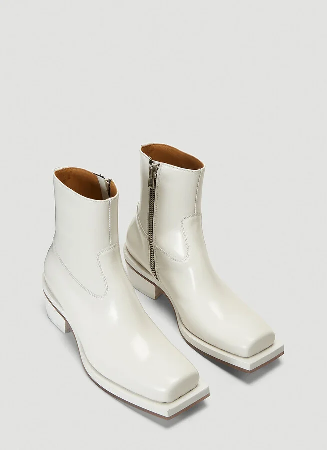 ION Squared-toe Cowboy Boots - Boots White Eu - 39 - Image 2