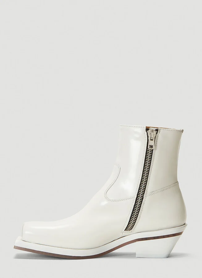 ION Squared-toe Cowboy Boots - Boots White Eu - 39 - Image 3