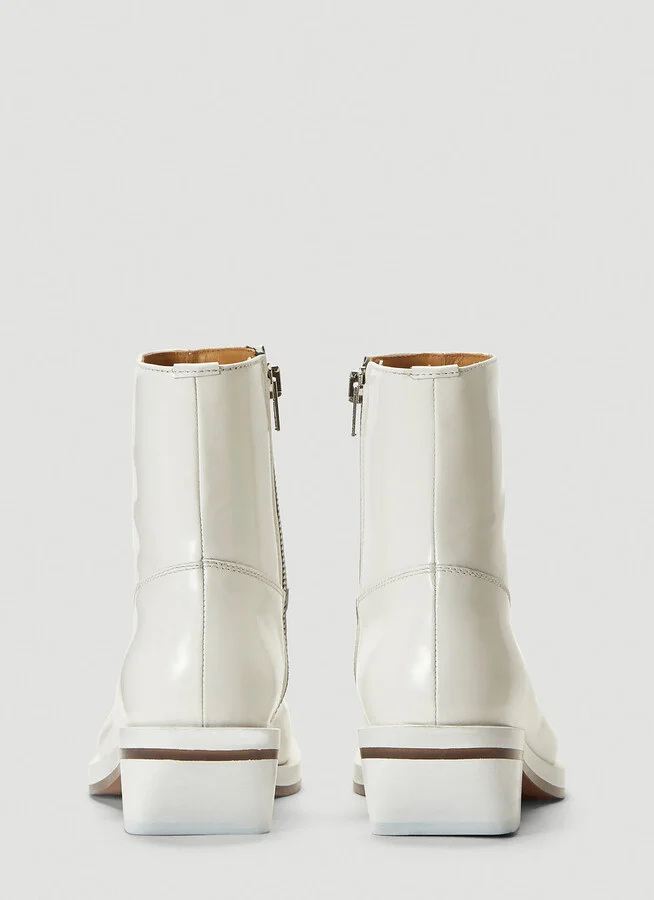 ION Squared-toe Cowboy Boots - Boots White Eu - 39 - Image 4
