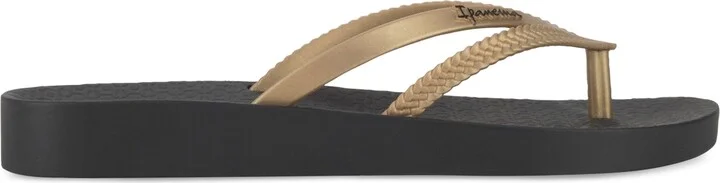 Ipanema Bossa Soft Fem Slip-On Flip-Flop Sandals - Black/gold - Image 2