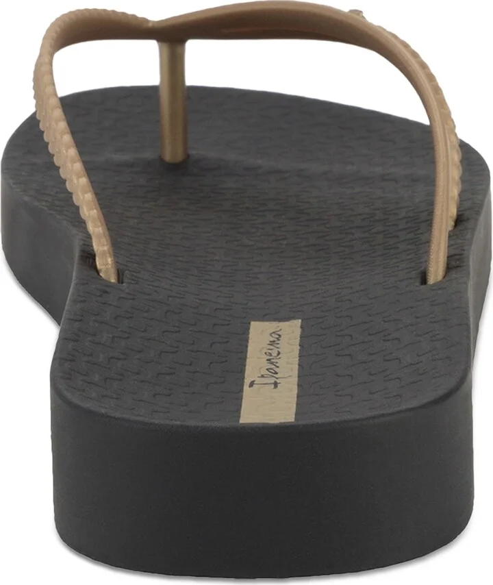 Ipanema Bossa Soft Fem Slip-On Flip-Flop Sandals - Black/gold - Image 3