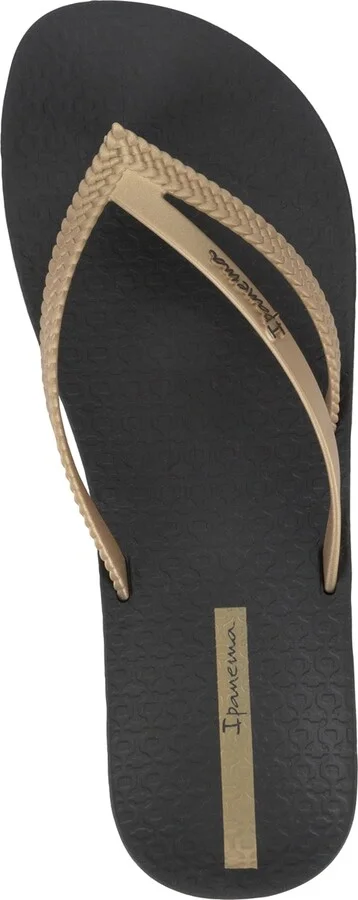 Ipanema Bossa Soft Fem Slip-On Flip-Flop Sandals - Black/gold - Image 4