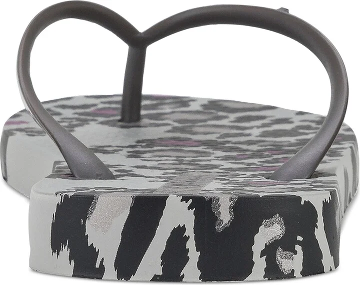 Ipanema Women's Animal Print Slip-On Thong Sandals - Grey/silve - Image 3
