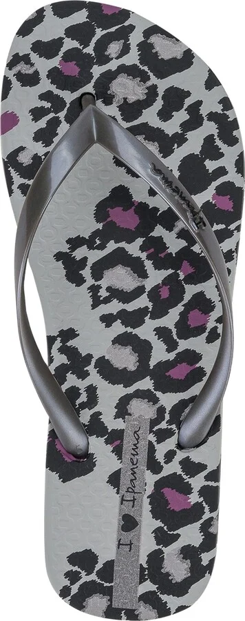 Ipanema Women's Animal Print Slip-On Thong Sandals - Grey/silve - Image 4