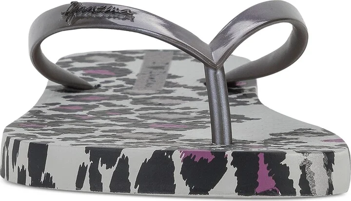 Ipanema Women's Animal Print Slip-On Thong Sandals - Grey/silve - Image 6
