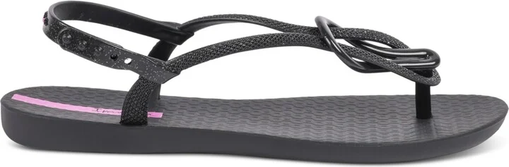 Ipanema Women's Trendy T-strap Flat Sandals - Black, Black, Lilac - Image 2