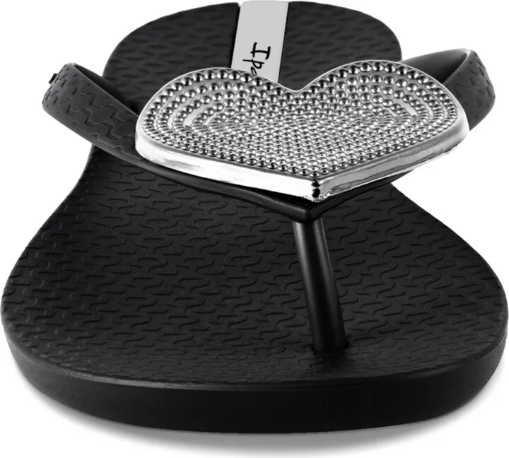 Ipanema Women's Wave Heart Sparkle Flip-flop Sandals - Black, Silver - Image 4