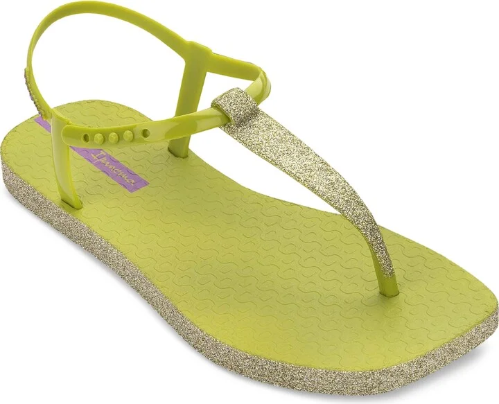 Ipanema x Shakira Class Edge Glow Slip-On Embellished T-Strap Thong Sandals