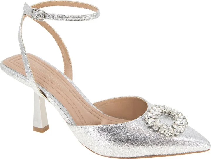 Ipany Ankle Strap Metallic Pump