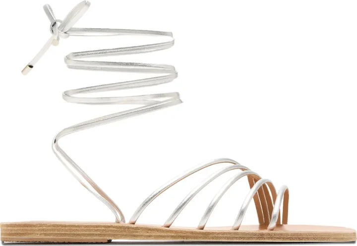Ipoliti leather lace-up flat sandals