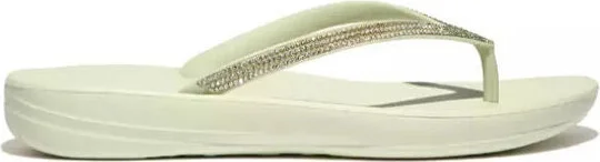 Iqushion DG5-A32 Flip Flop Sandals Women's Minty Green Ombre Sparkle