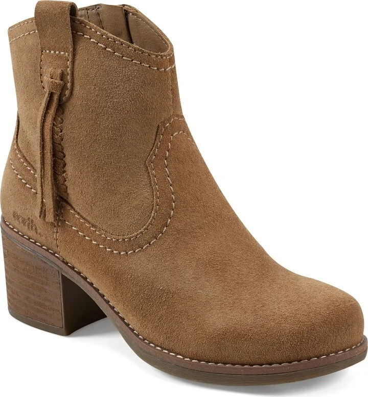 Irene Block Heel Zip Bootie