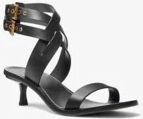 Irene Leather Kitten Heel Sandal - Image 2