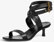 Irene Leather Kitten Heel Sandal - Image 4