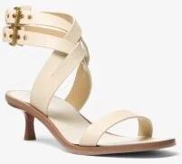 Irene Leather Kitten Heel Sandal - Image 6
