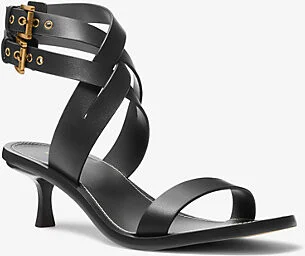 Irene Leather Kitten Heel Sandal