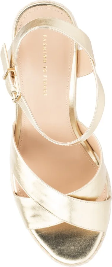 Irene Metallic Espadrille Wedge Sandal - Wide Width - Image 5