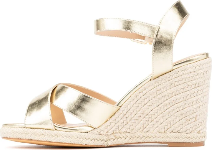 Irene Metallic Espadrille Wedge Sandal - Wide Width - Image 8