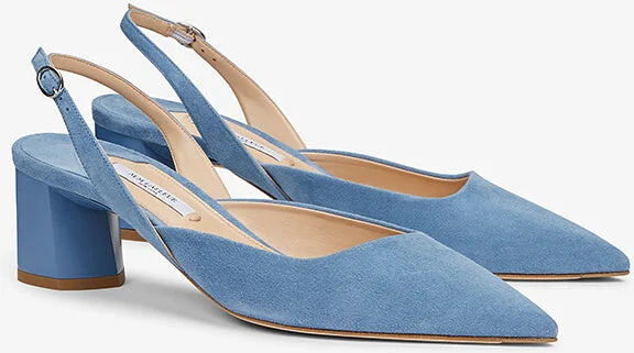 Irene Slingback - Suede - Sky Blue - Image 6