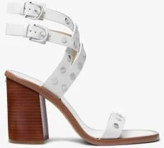 Irene Studded Leather Block Heel Sandal - Image 3
