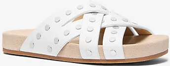 Irene Studded Leather Flat Sandal