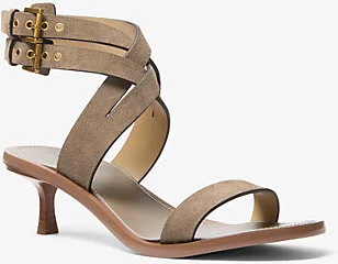 Irene Suede Kitten Heel Sandal