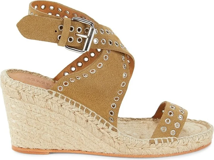 Iriane 76MM Suede Espadrille Wedge Sandals