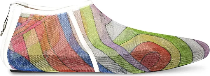Iride-Print Ankle Boots