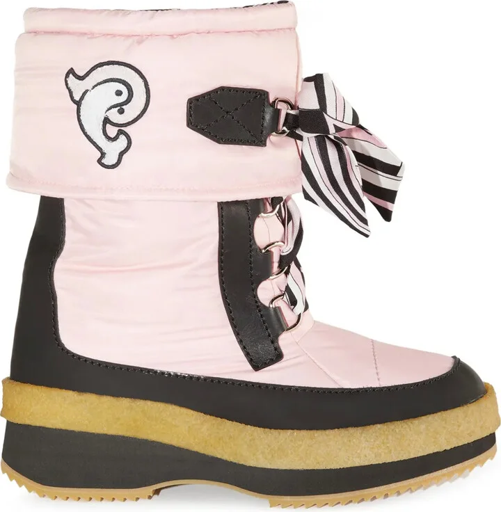 Iride-print snow boots