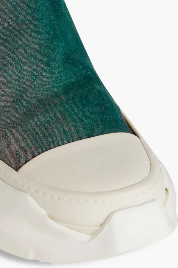 Iridescent leather-blend over-the-knee boots - Image 4