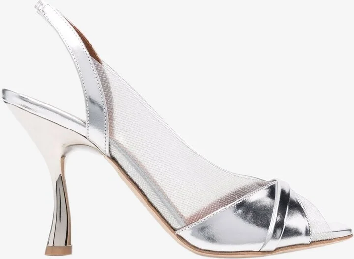 Iris 90 Slingback Metallic Sandals