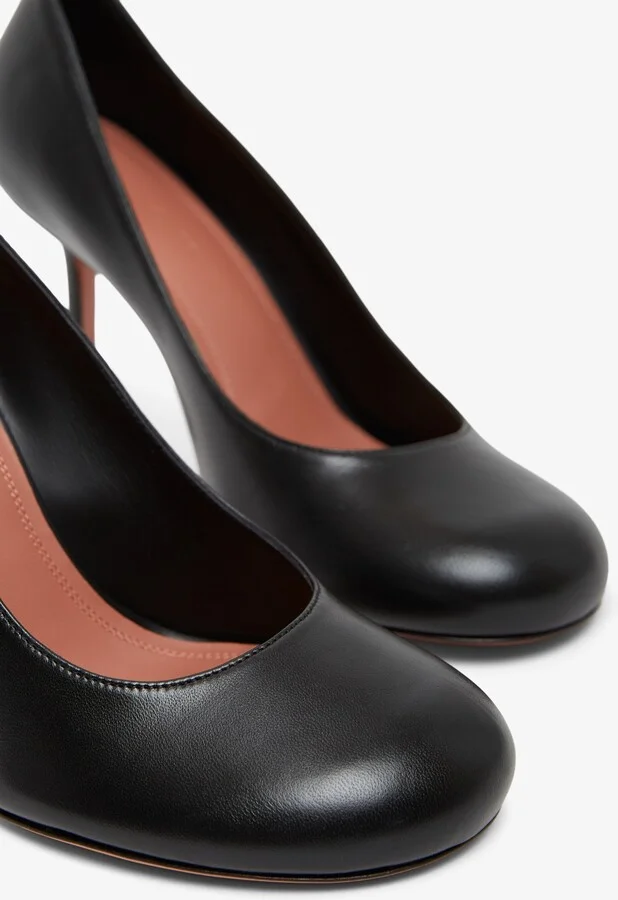 Iris 95 black leather pumps - Image 5