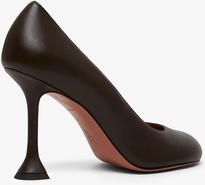Iris 95 brown leather pumps - Image 3