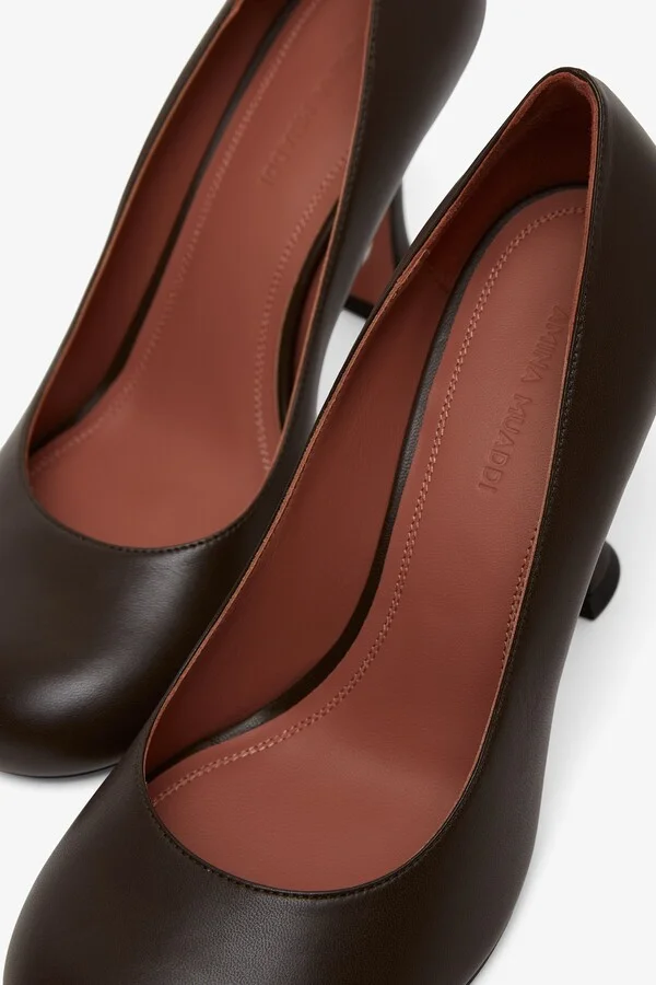 Iris 95 brown leather pumps - Image 5