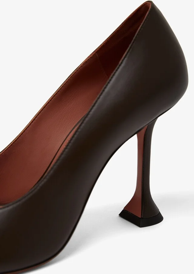 Iris 95 brown leather pumps - Image 6