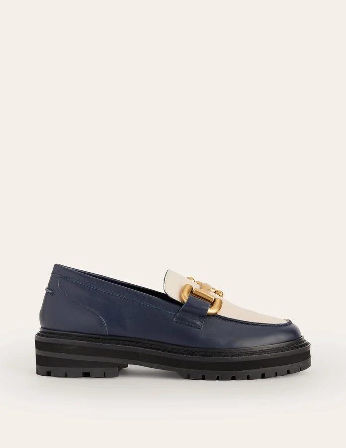 Iris Chunky Snaffle Loafers, Black - Image 3