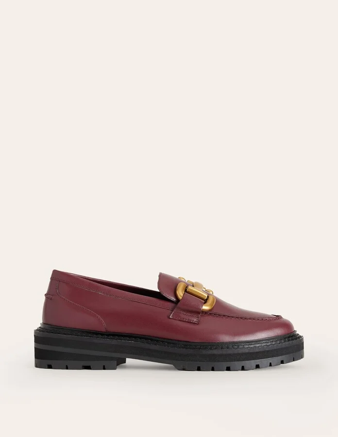 Iris Chunky Snaffle Loafers, Black - Image 4