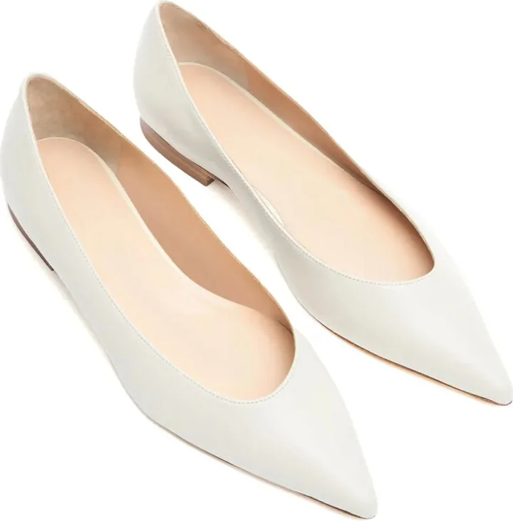 Iris pointed-toe leather ballerinas - Image 4