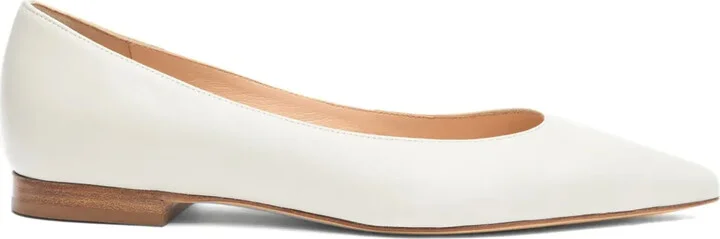 Iris pointed-toe leather ballerinas