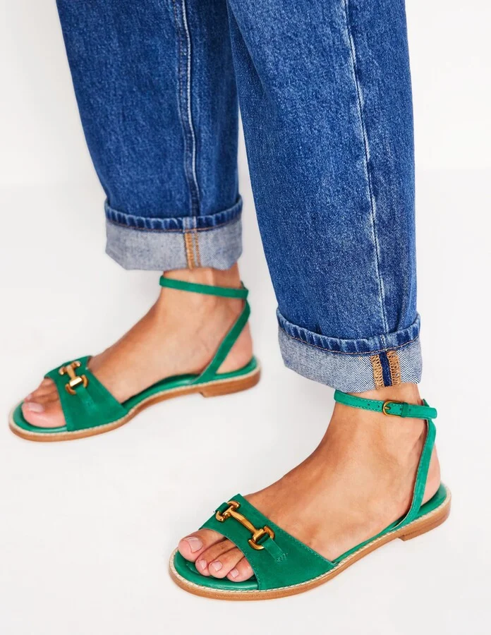 Iris Snaffle Flat Sandals, Ginger Snap - Image 4