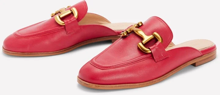 Iris Snaffle Mule Loafers, Red - Image 2