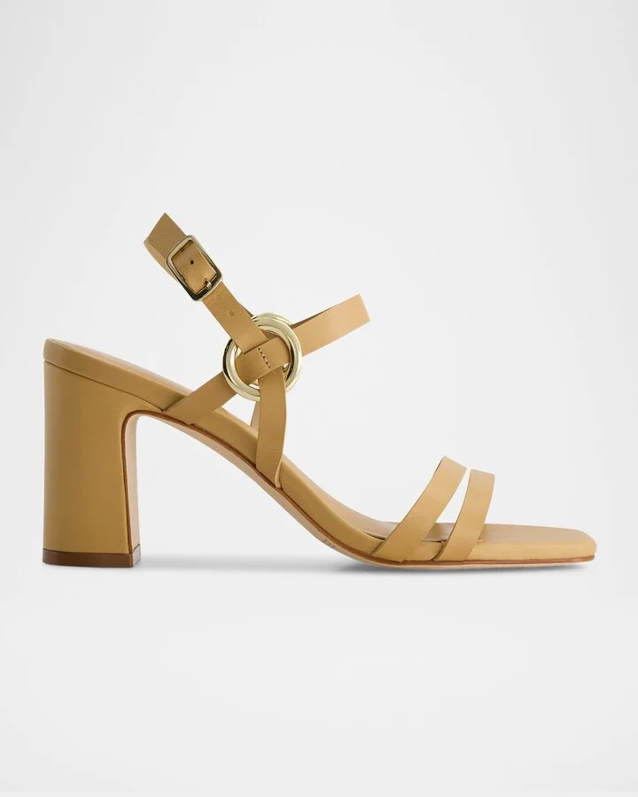 Irisa Leather Ankle-Strap Sandals