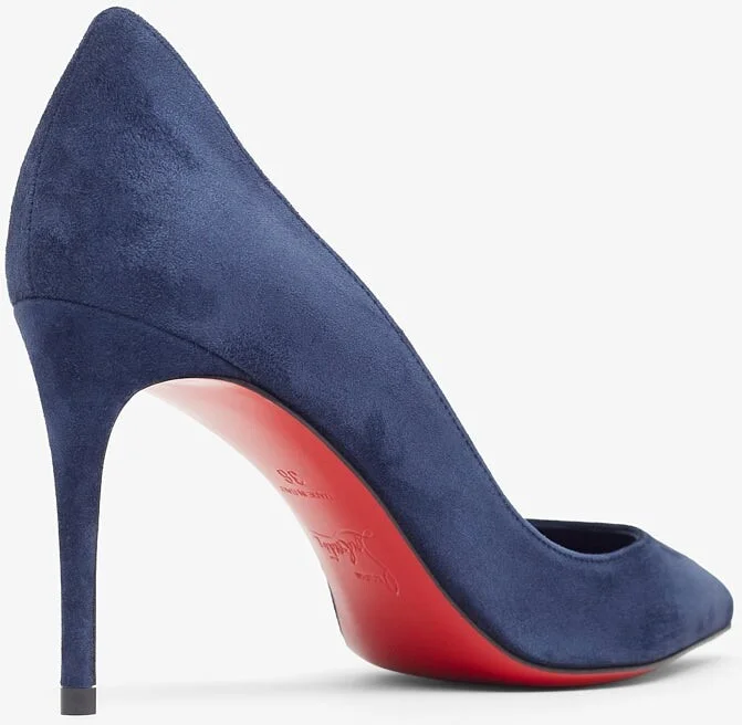 Iriza 85 dark blue suede pumps - Image 3