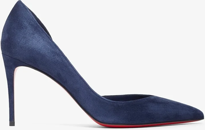 Iriza 85 dark blue suede pumps
