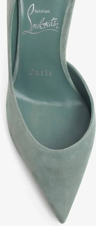 Iriza 85 sage green suede pumps - Image 5